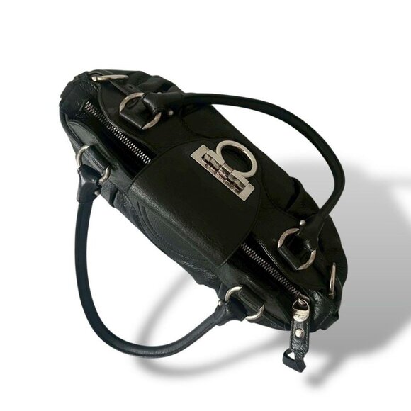 Salvatore Ferragamo black leather handbag - Picture 6 of 11